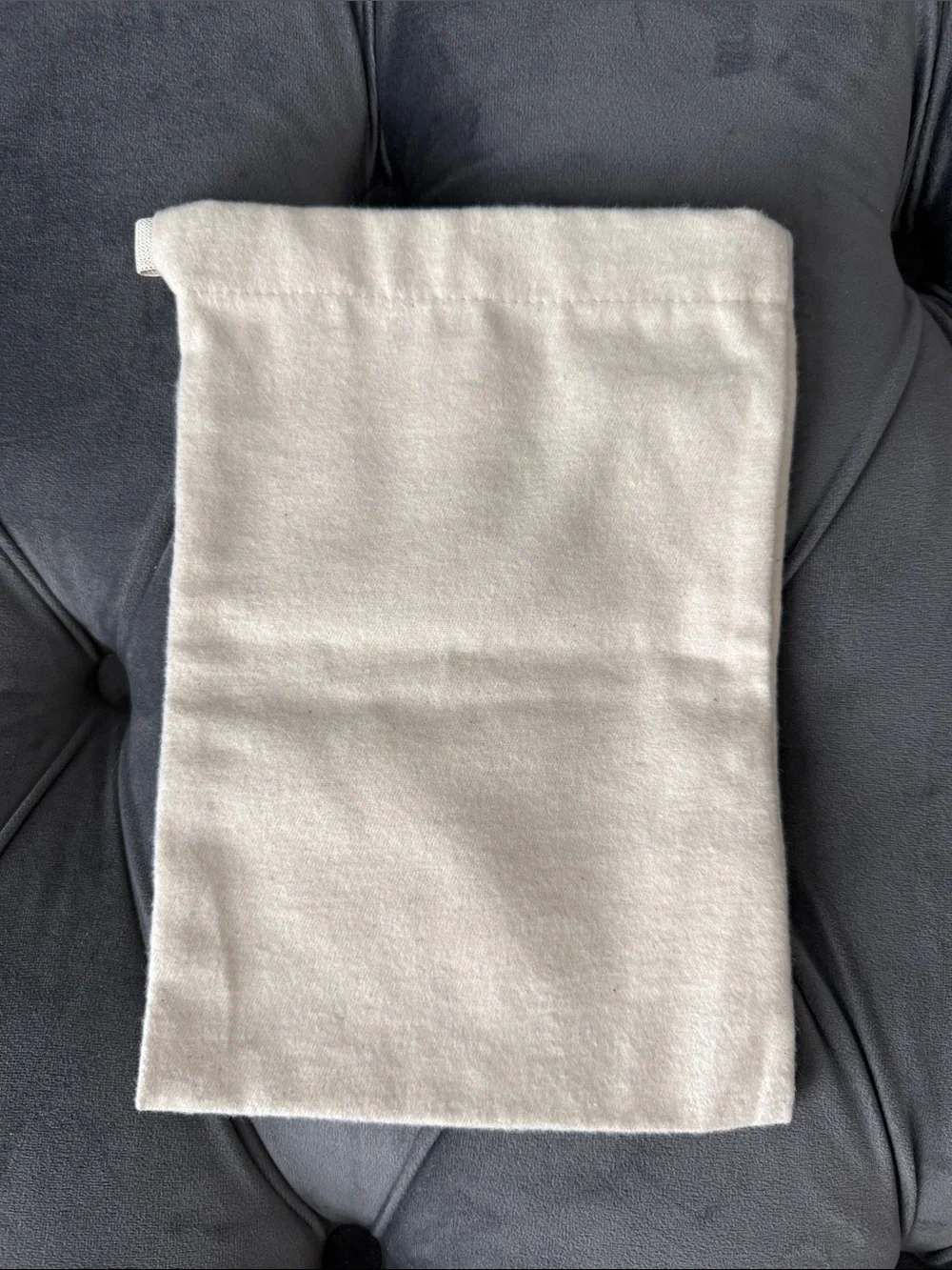 Yves Saint Laurent Cream Dust Bag with Black Logo for belt accessories